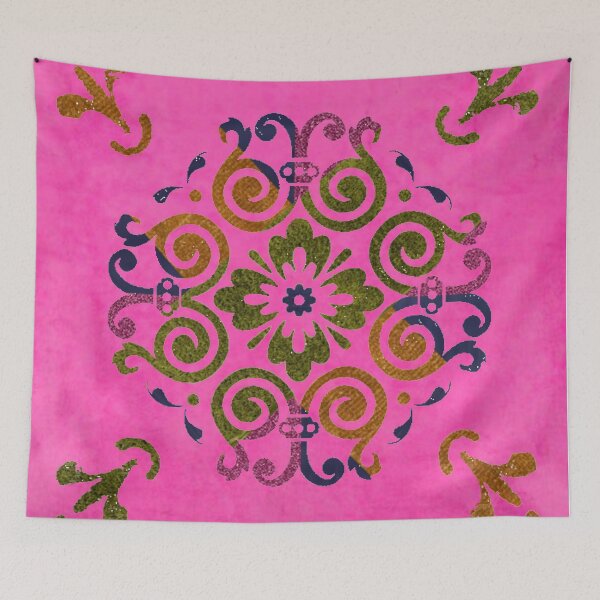 Item preview, Diseño colorido marroquí - Pink Kilim Boho Pillows designed and sold by RabiaDesigns.
