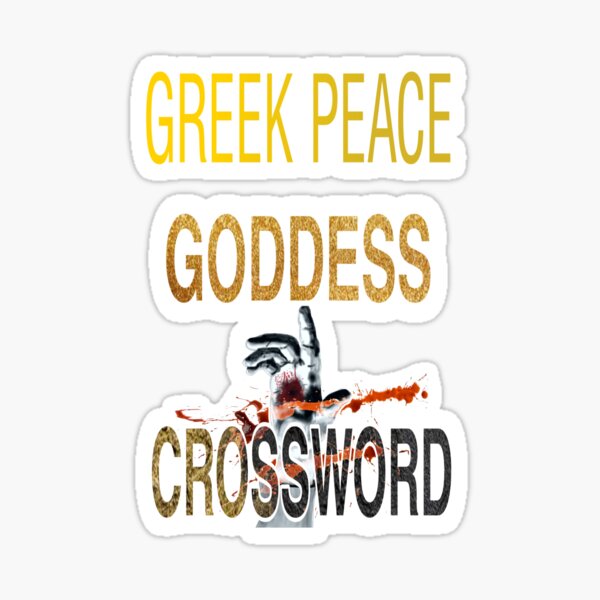 quot Greek Peace Goddess Crossword quot Sticker for Sale by Snakos324 Redbubble