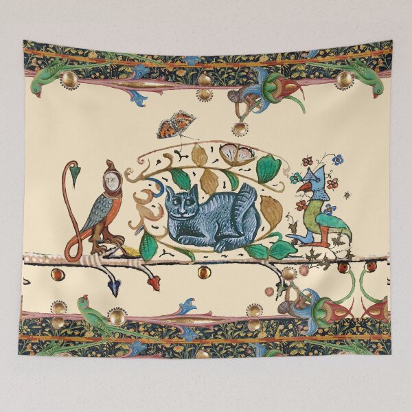 Item preview, WEIRD MEDIEVAL BESTIARY HUNTER CAT, KNIGHT BIRD AND FALCON MONK designed and sold by BulganLumini.