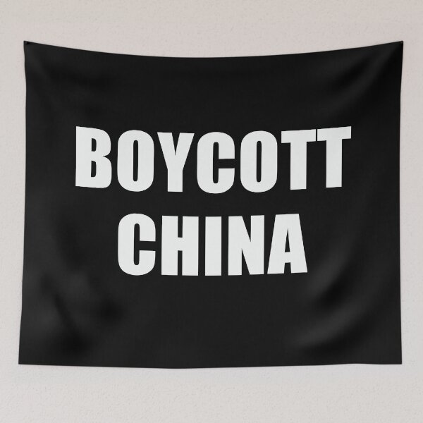 Aperçu de l'œuvre Boycotter la Chine créée et vendue par designwowow.