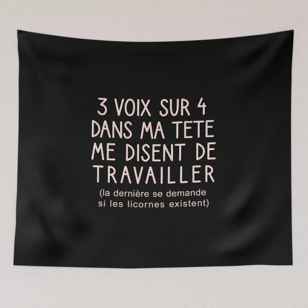 Item preview, 3 voix sur 4 dans ma tete me disent de travailler designed and sold by Djalane.