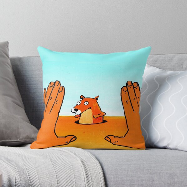 VIEW OF A PRAIRIE DOG Throw Pillow