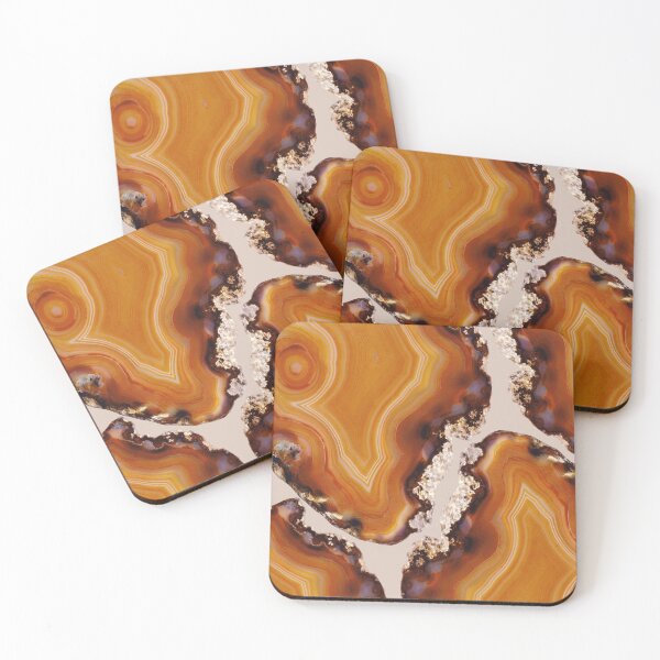 Item preview, Orange Brown Agate Pattern #1 #gem #decor #art designed and sold by Anita's & Bella's Art.