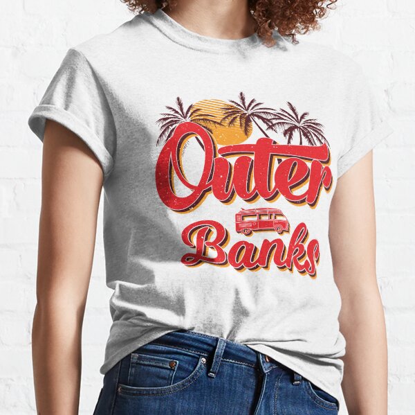 Pogue Life Outer Banks Retro Palm Camiseta clásica