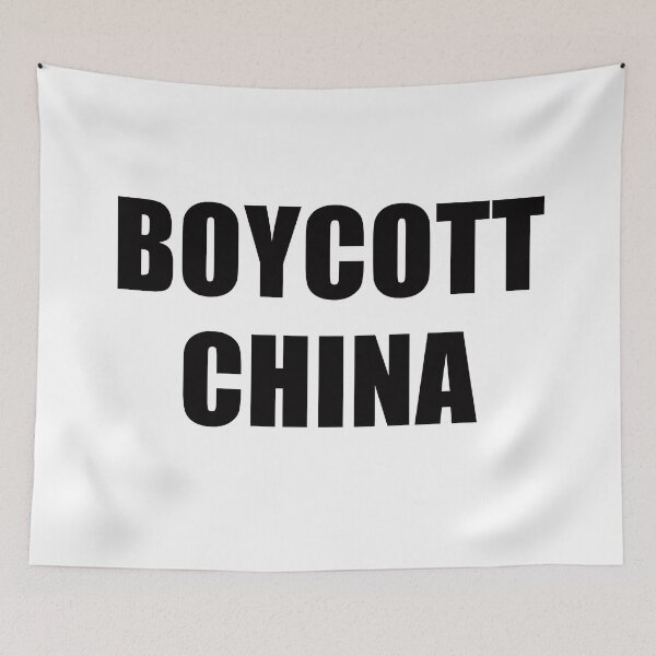 Aperçu de l'œuvre Boycotter la Chine créée et vendue par designwowow.