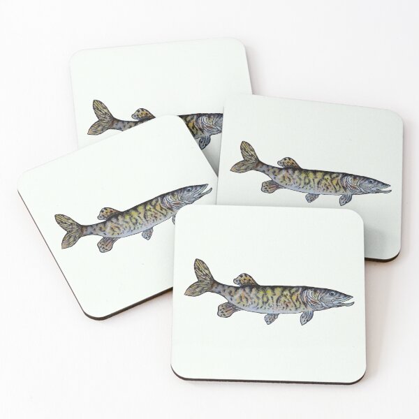 Item preview, Musky Fish Illustration Off White designed and sold by Michelebuttons.