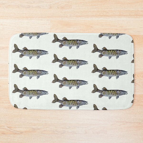 Item preview, Musky Fish Illustration Off White designed and sold by Michelebuttons.