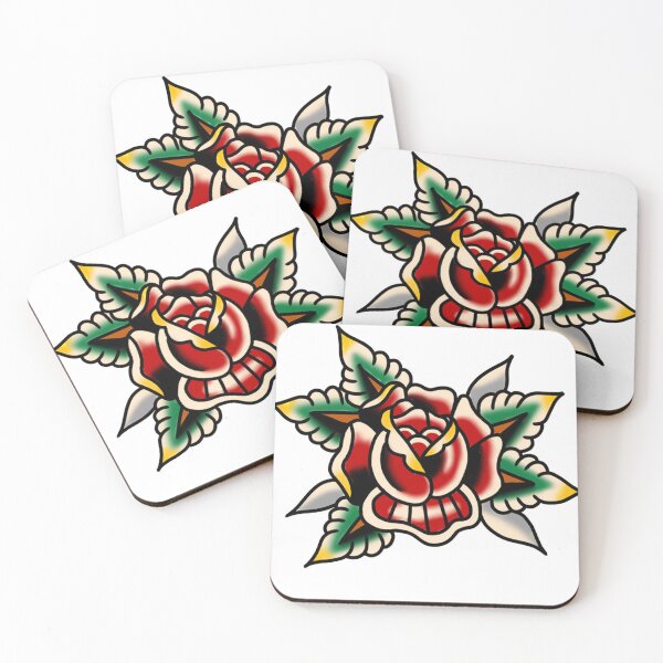 Item preview, rose traditional tattoo designed and sold by rafaelwolf.