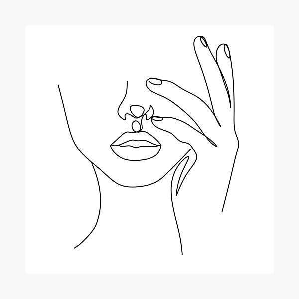 Impression Photo Visage D Art En Ligne Abstrait Dessin Au Trait Visage De Femme Art Visage Ligne Unique Dessin Au Trait Femme Minimaliste Visage Feminin D Art Simple Dessin De