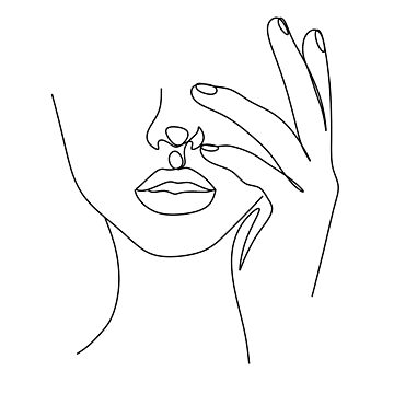 Minimalist Feminist Faces - Line Drawing Stainless Steel Wide Mouth Water  Bottle