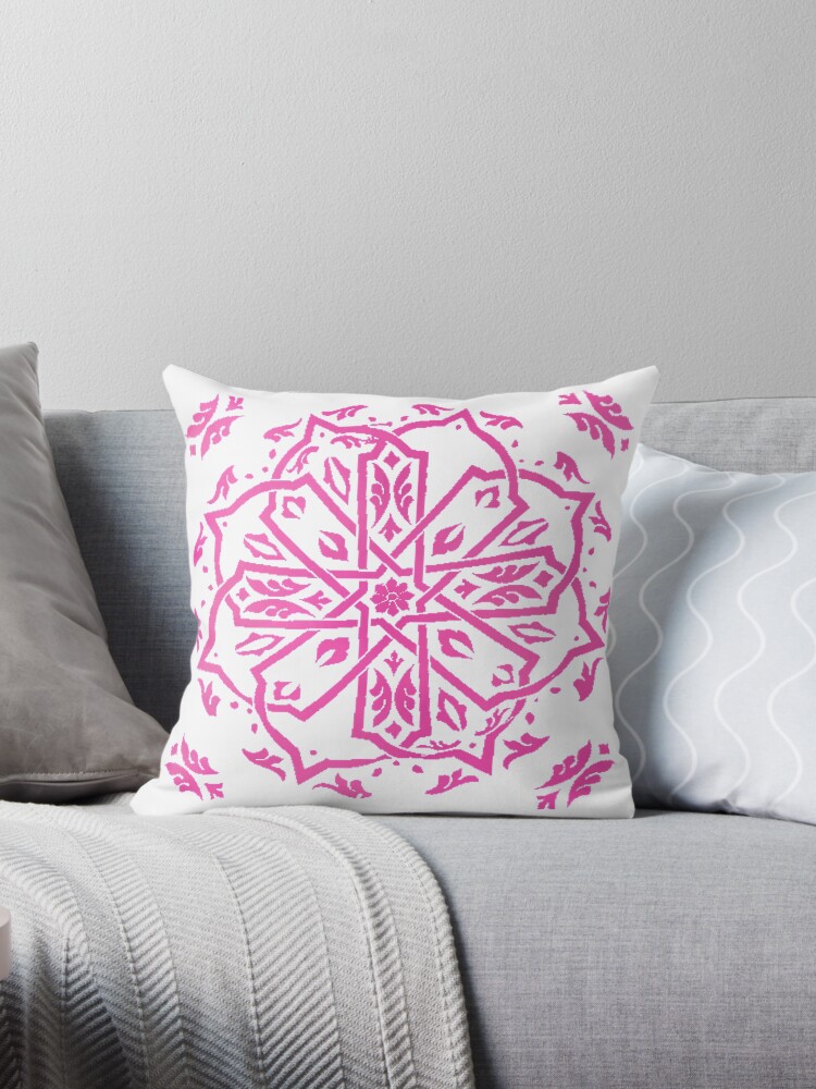 pink moroccan pillow