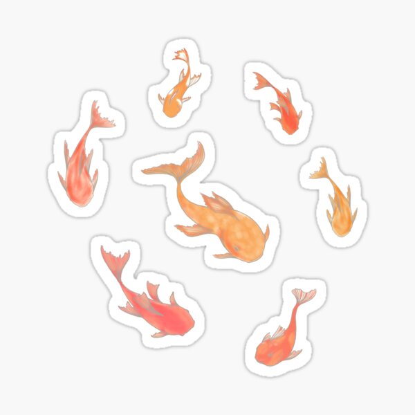 Koi Pond in Dappled Light Sticker