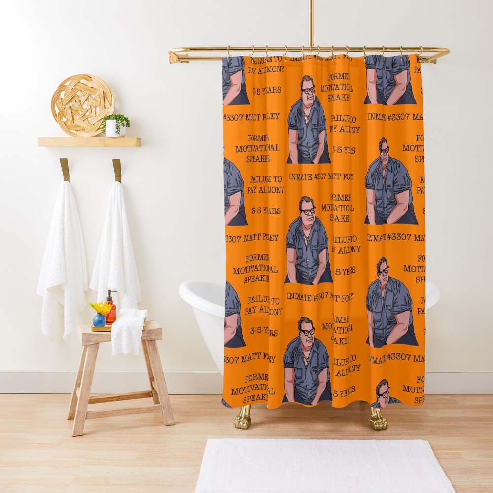 "Scared Straight Rap Sheet Matt Foley" Shower Curtain by km83 Redbubble