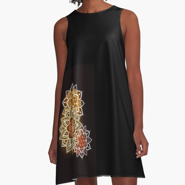 Mandala A-Linien Kleid