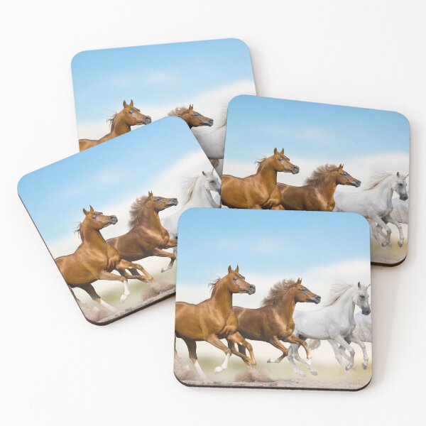 Item preview, Wild arabian stallions running together in herd on a wild designed and sold by marusya1.
