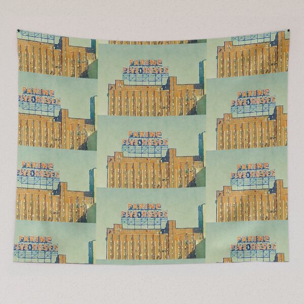 Item preview, Watercolor of the iconic building in Montreal Farine Five Roses designed and sold by isabel poulin.