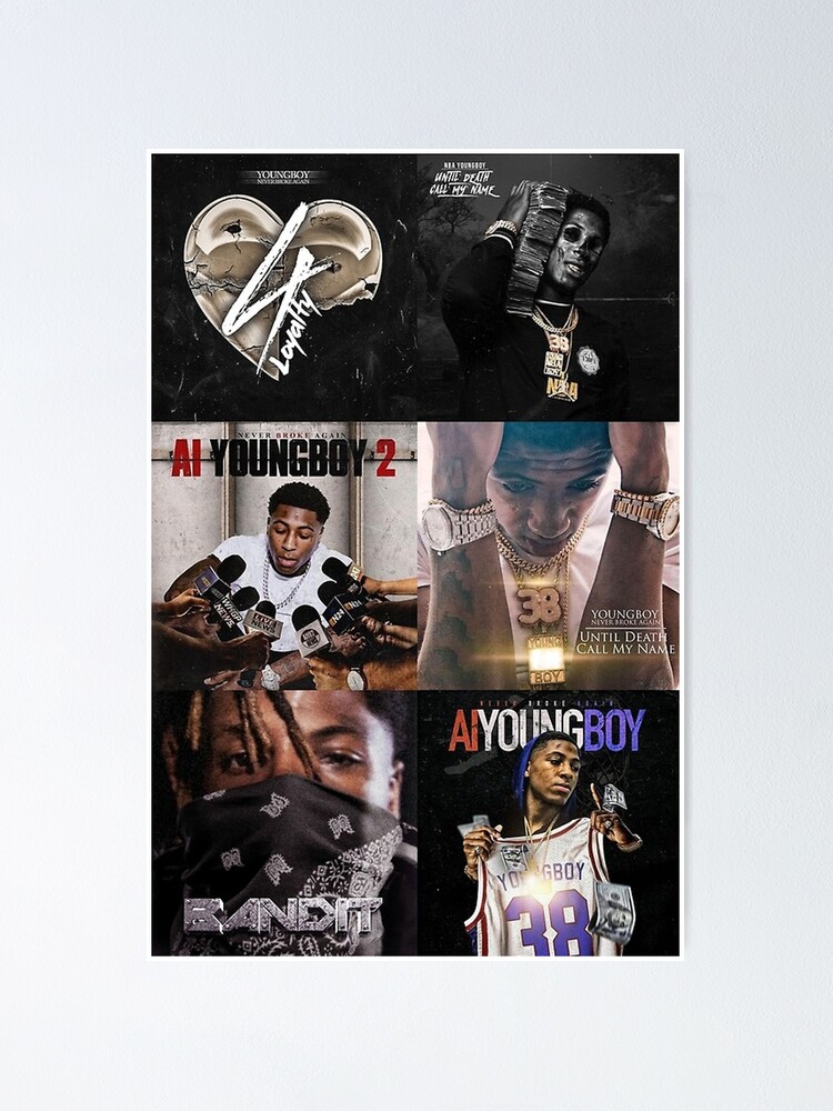 Never Broke Again Youngboy Album Cover Collage Poster By Clarkdebbie Redbubble