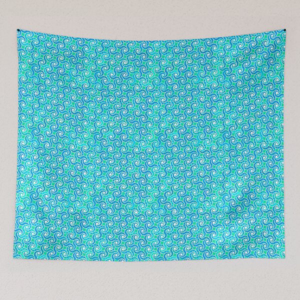 Item preview, Abstract Swirl pattern - Turquoise, Jade green designed and sold by Marymarice.