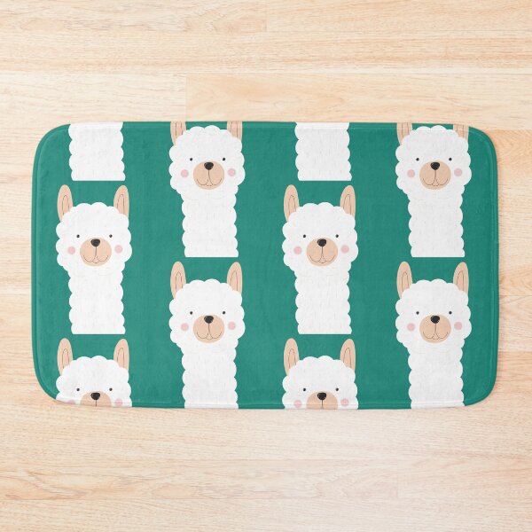 Item preview, Cute Teal Llama Face designed and sold by 3bythelake.