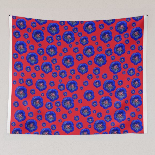Item preview, Flower Power - Red / Blue designed and sold by PoppyPod.
