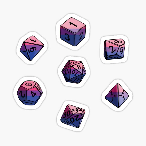 Item preview, Pride Dice Set: Bisexual designed and sold by Regan Crowley.