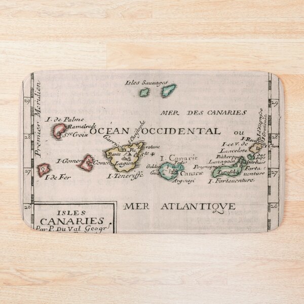 Item preview, Vintage Map of The Canary Islands (1682) designed and sold by BravuraMedia.