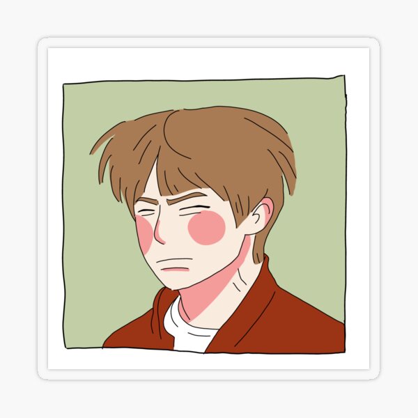 Cute V! Transparent Sticker