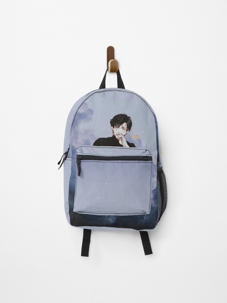 anime boy with backpack