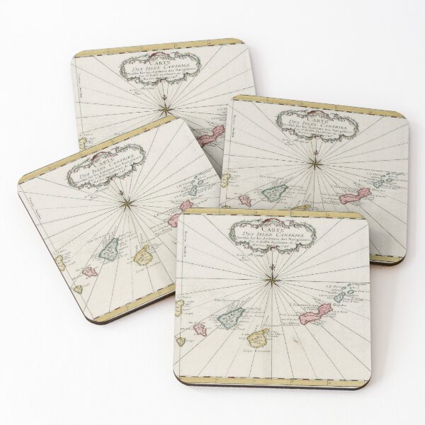 Item preview, Vintage Canary Islands Map (1757) designed and sold by BravuraMedia.