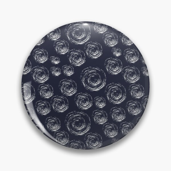 Item preview,  Blue Greyish White  Circular Strokes on Dark Blue  designed and sold by BlertaDK.