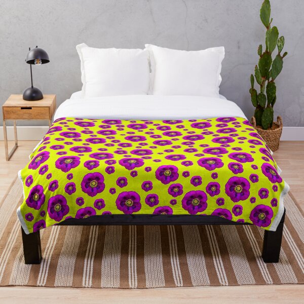 Item preview, Flower Power - Yellow / Purple designed and sold by PoppyPod.