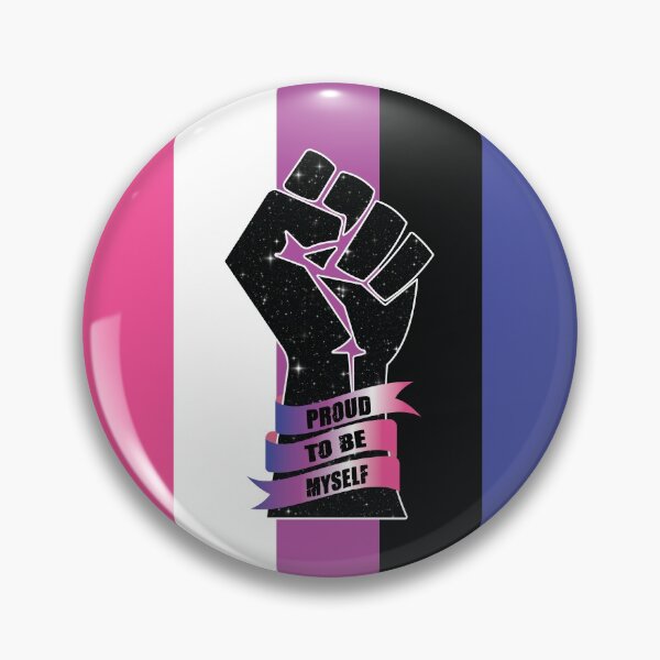 GenderFluid Resistance Fist Pin