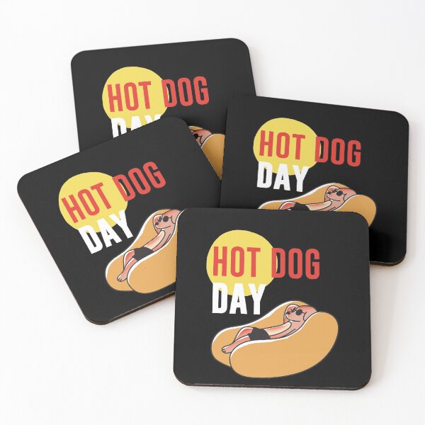 Item preview, Hot Dog Day - Black background designed and sold by crismk.