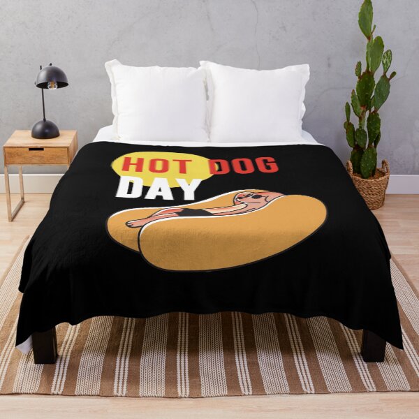 Item preview, Hot Dog Day - Black background designed and sold by crismk.