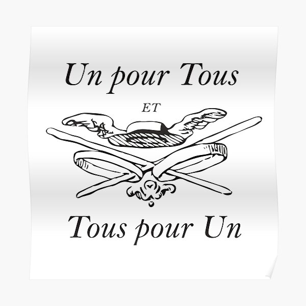 All For One And One For All The Three Musketeers Poster By Vintage Tm Redbubble