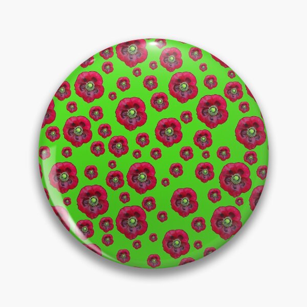 Item preview, Flower Power - Green / Red designed and sold by PoppyPod.