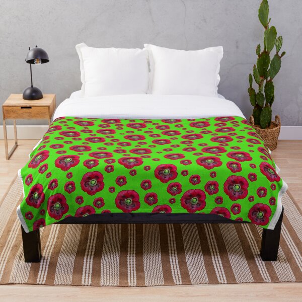Item preview, Flower Power - Verde / Rojo designed and sold by PoppyPod.