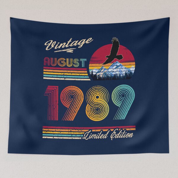 Item preview, Vintage August 1989 Birthday designed and sold by GreenSplash.