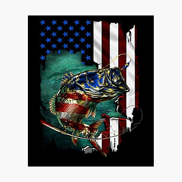 4th Of July American Flag Bass Fishing America Garden Flag House