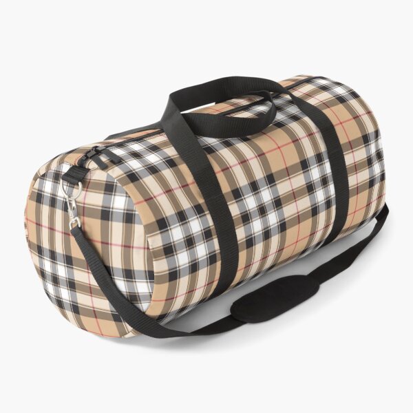 Pride of scotland gold tartan fabric texture Duffle Bag