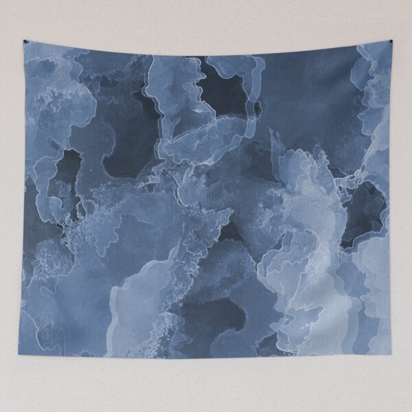 Item preview, Abstract blue watercolor designed and sold by anastasi A.