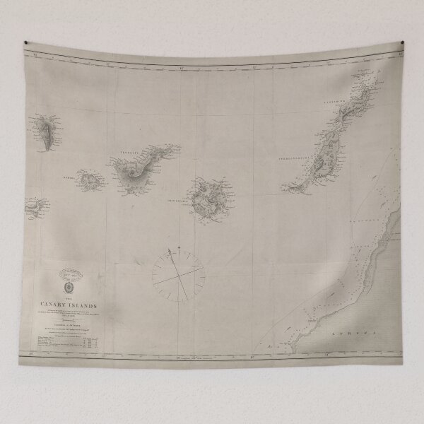 Item preview, Vintage Canary Islands Map (1775) designed and sold by BravuraMedia.