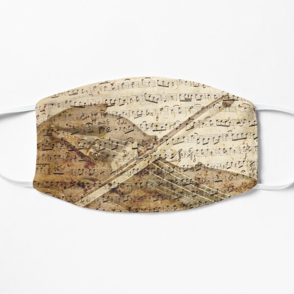 Fond de note de musique violon Masque sans plis