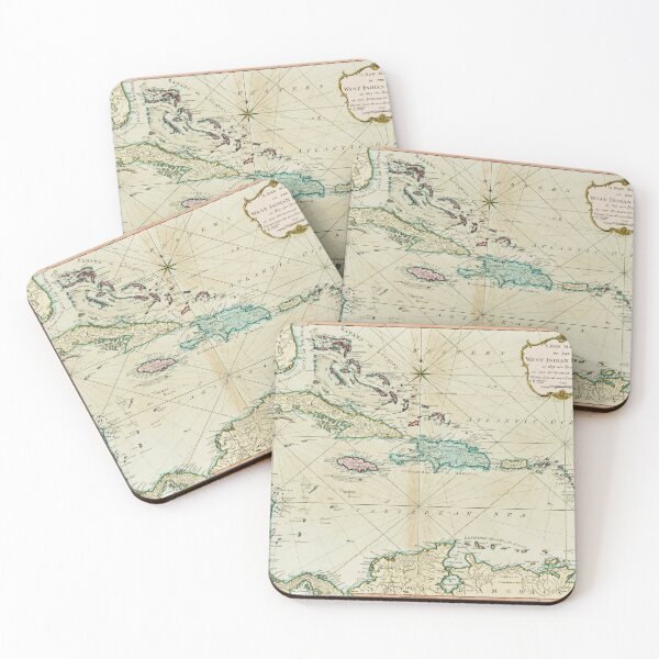 Item preview, Vintage Caribbean Map (1795) designed and sold by BravuraMedia.