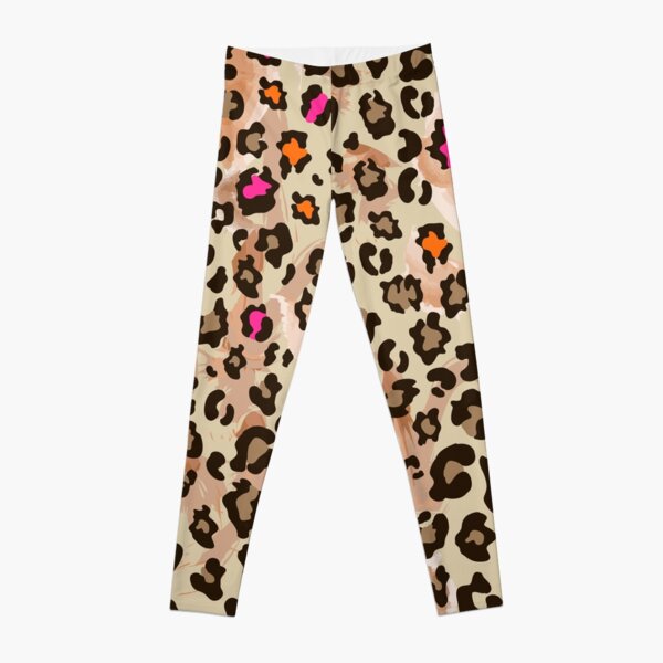 Animal leopard pattern with neon color Leggings