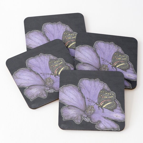 Item preview, MIXED MEDIA, PURPLE FLOWER AND BUTTERFIY designed and sold by penartvt.