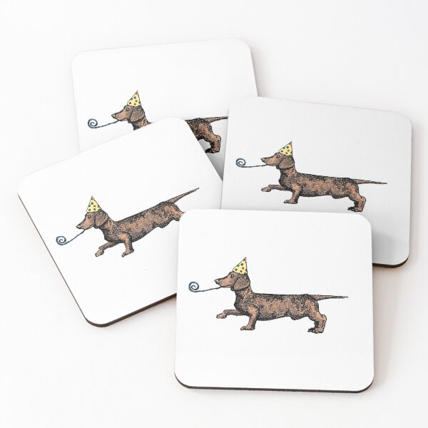 Item preview, Birthday Wiener Dog Dacshund Artwork designed and sold by bellavanceink.