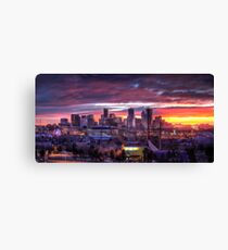 Denver Skyline Sunrise Canvas Print