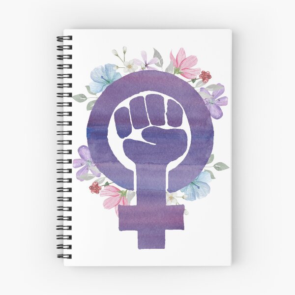 Item preview, Floral Radical Feminist Power Fist Venus Purple Watercolor  designed and sold by XXRebellion.