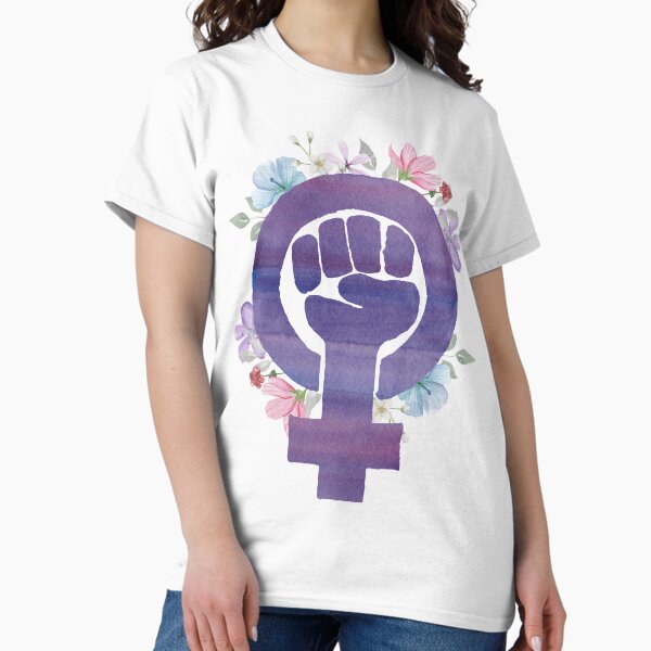 Artikel-Vorschau von Florale radikale feministische Power Faust Venus Lila Aquarell, designt und verkauft von XXRebellion.